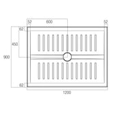 StoneliteTM Access (Anti-Slip) In 820x820, 900x900, 1000x1000, 1200x900, 1500x900, 900x900c & 1200x900c -C 1200x 900